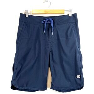 HELLY HANSEN Swim Board Shorts Mens Small x 9" Navy Blue‎ Drawstring